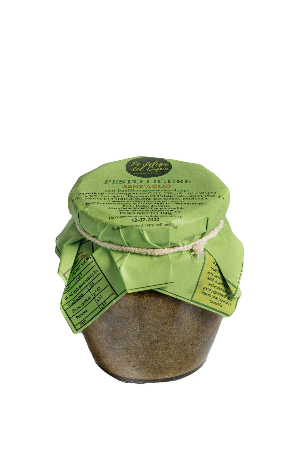 Cupin di Pesto Ligure senza Aglio 180gr