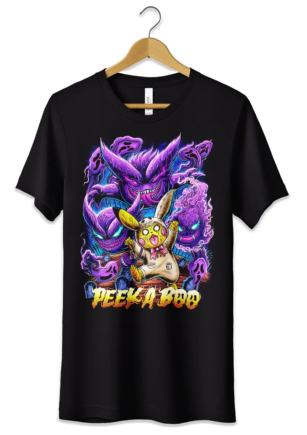 T-Shirt Maglietta Pikachu Pokémon Horror Fan Art
