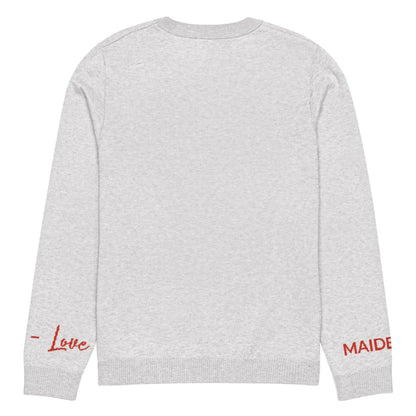 Heart - Knitted crew neck sweater BLEACH